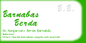barnabas berda business card